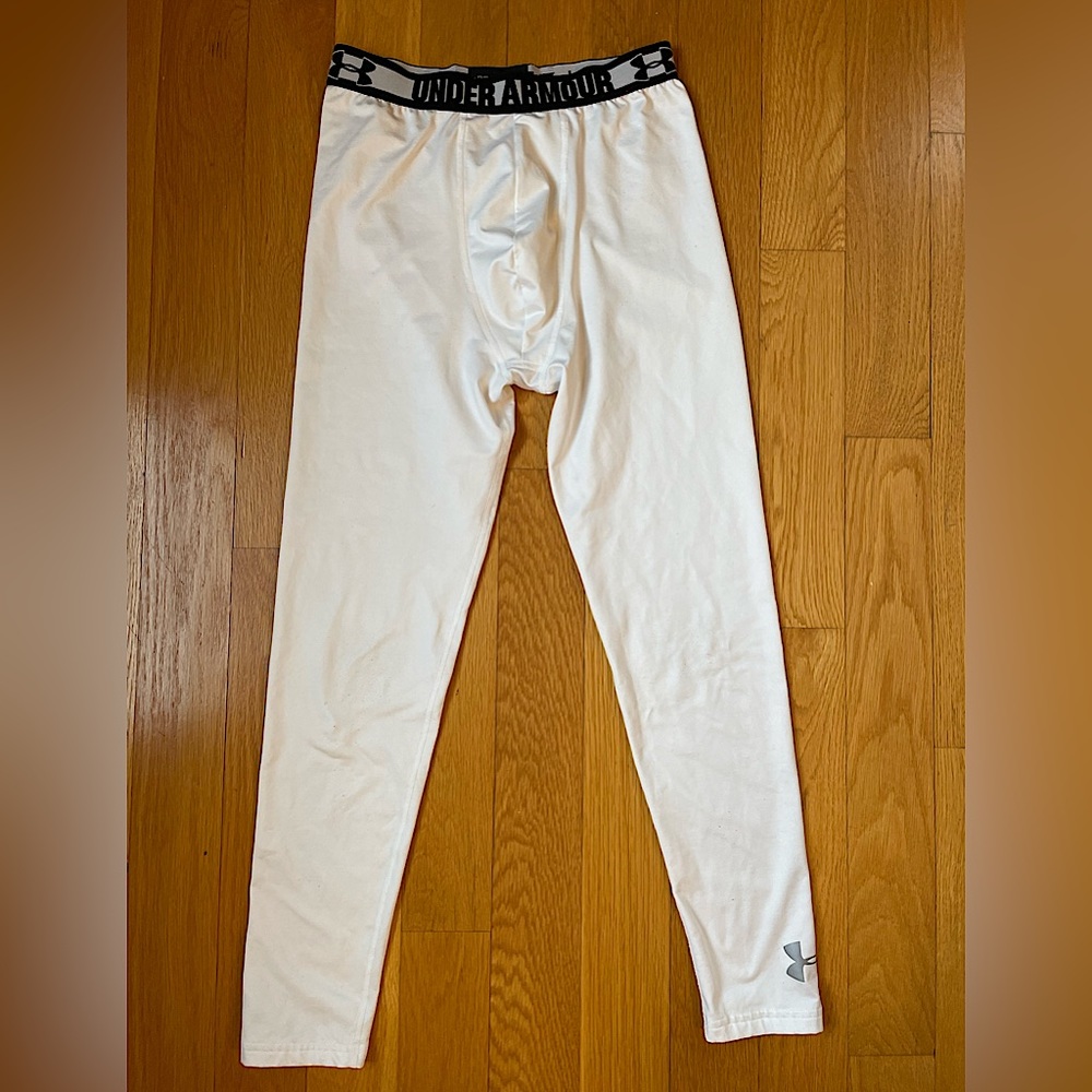 Under Armour white cold gear leggings youth size XL